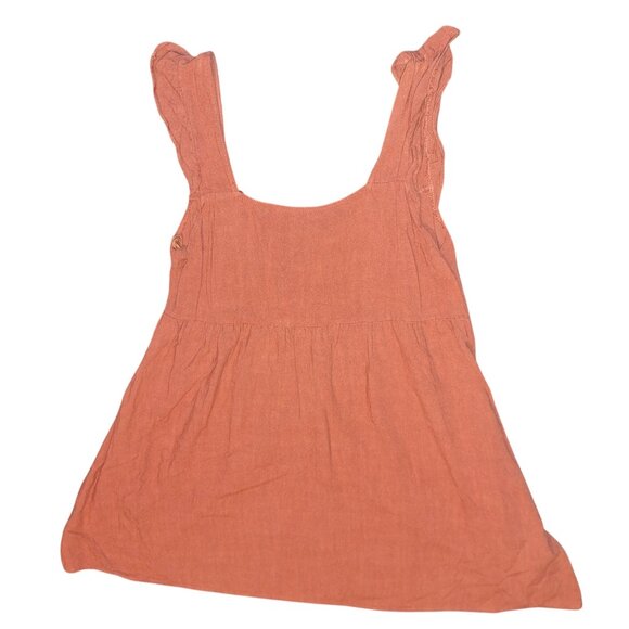Wishlist Apparel Womens Large Rust Sleeveless Summer Dress With Ruffled Straps - Picture 1 of 16